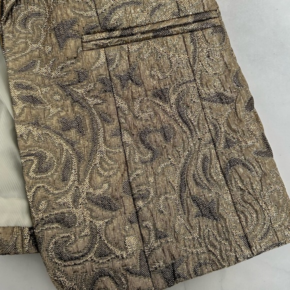 Banana Republic Gold Brocade Blazer - Sz 0 - Picture 10 of 16